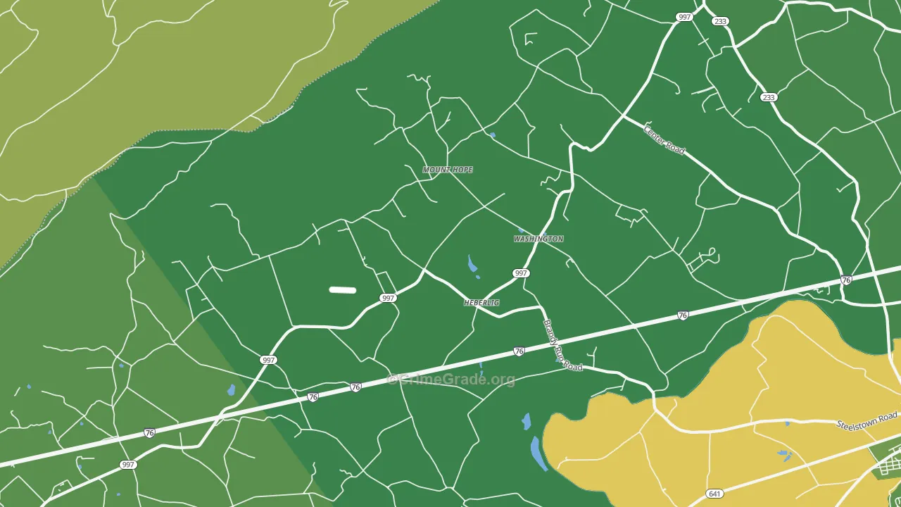 Heberlig, PA Map of Theft Rates