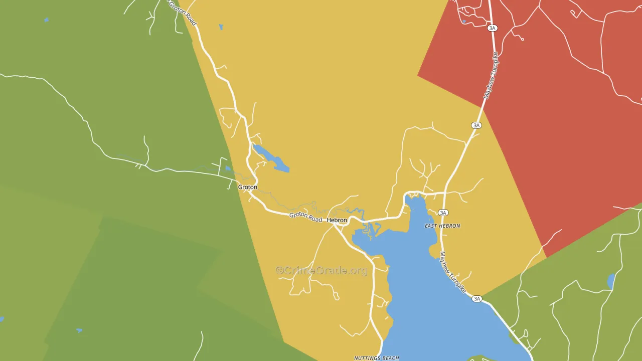 Hebron, NH Map of Theft Rates
