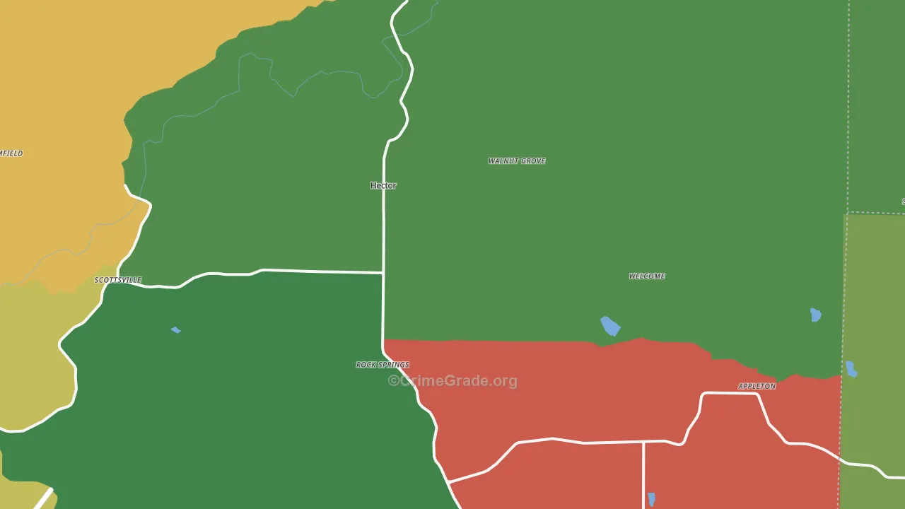 Hector, AR Map of Theft Rates