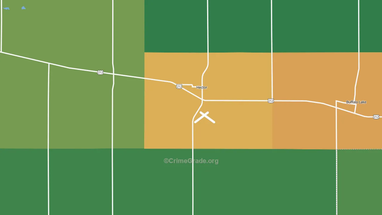 Hector, MN Map of Theft Rates