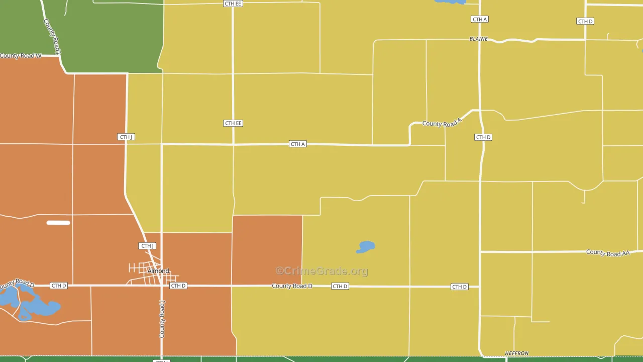 Heffron, WI Map of Theft Rates