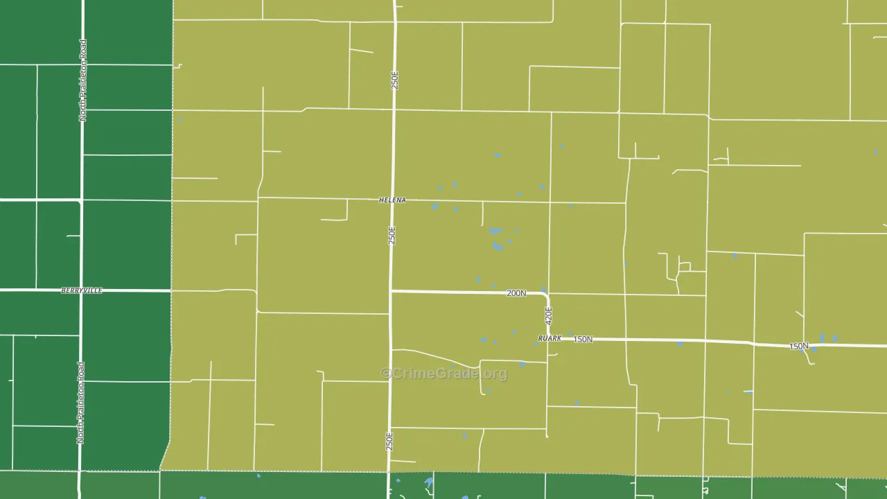 Helena, IL Map of Theft Rates