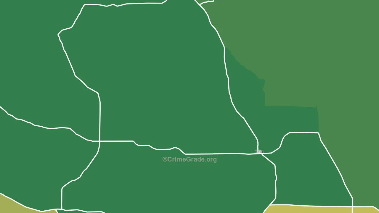Helix, OR Map of Theft Rates