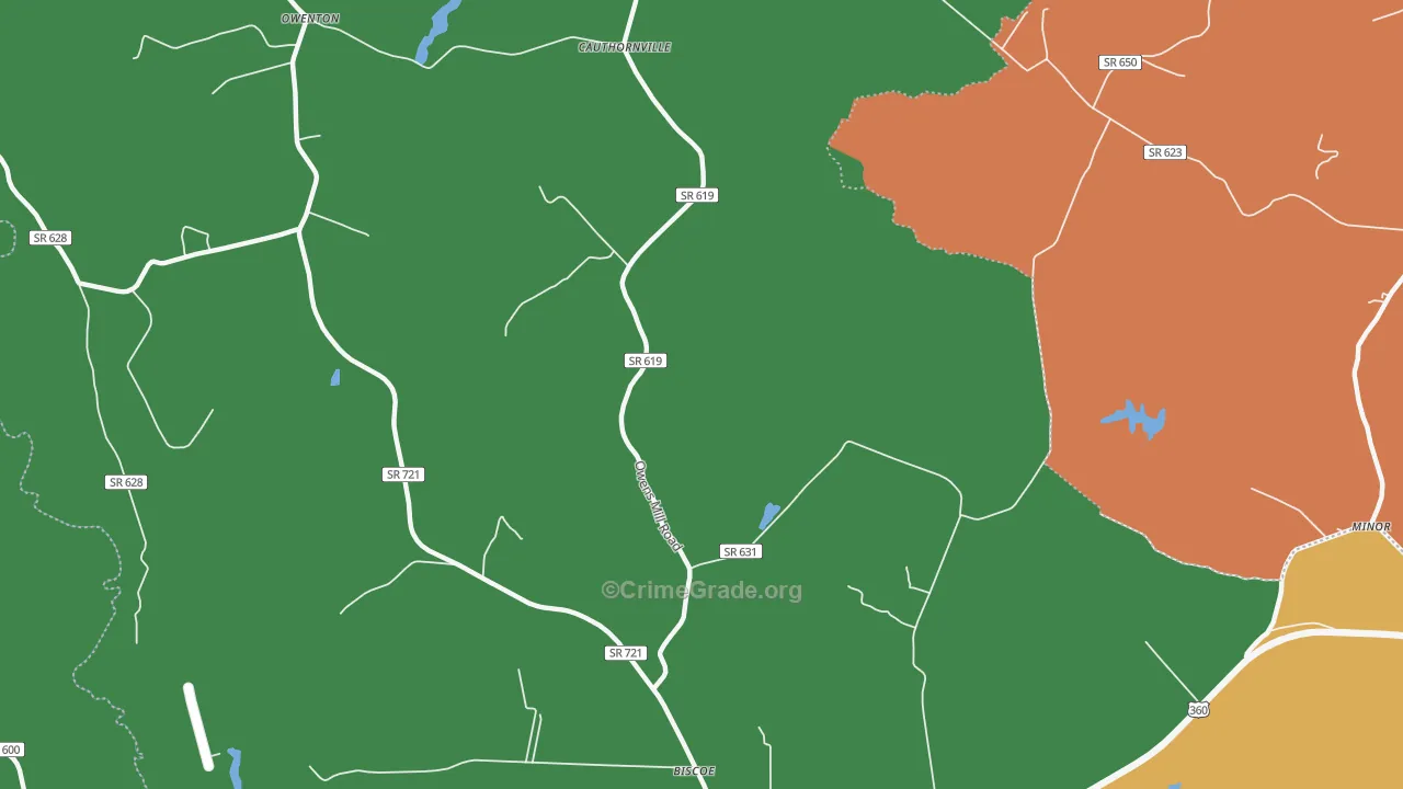 Helmet, VA Map of Theft Rates