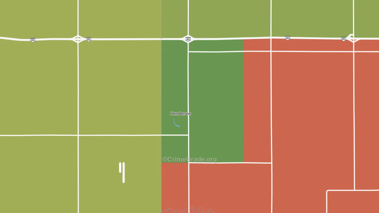 Henderson, NE Map of Theft Rates