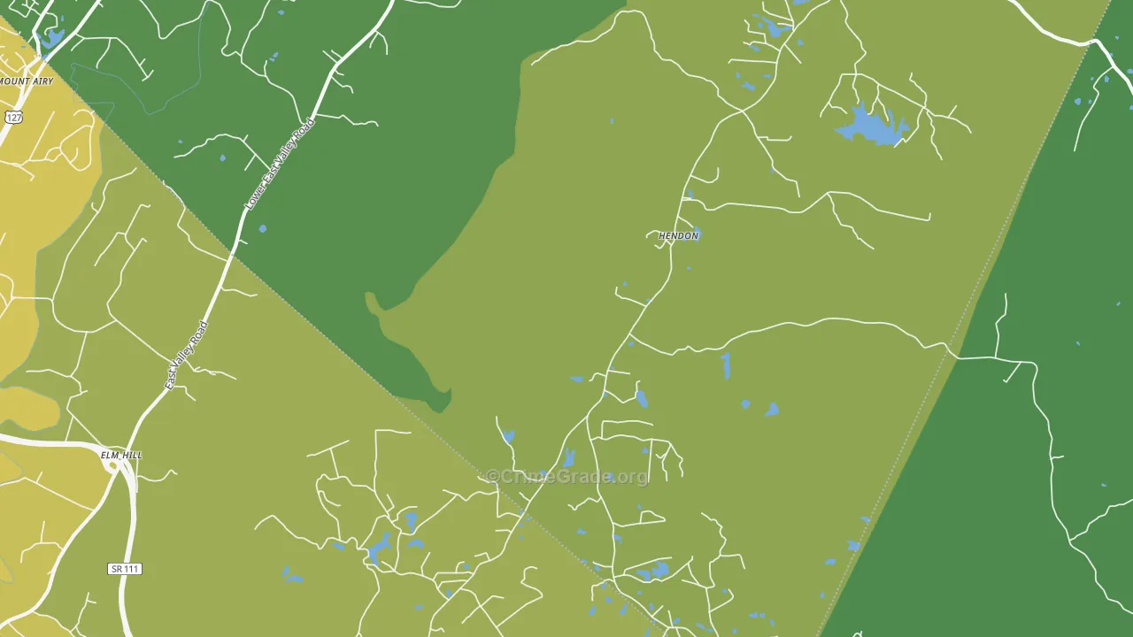 Hendon, TN Map of Theft Rates
