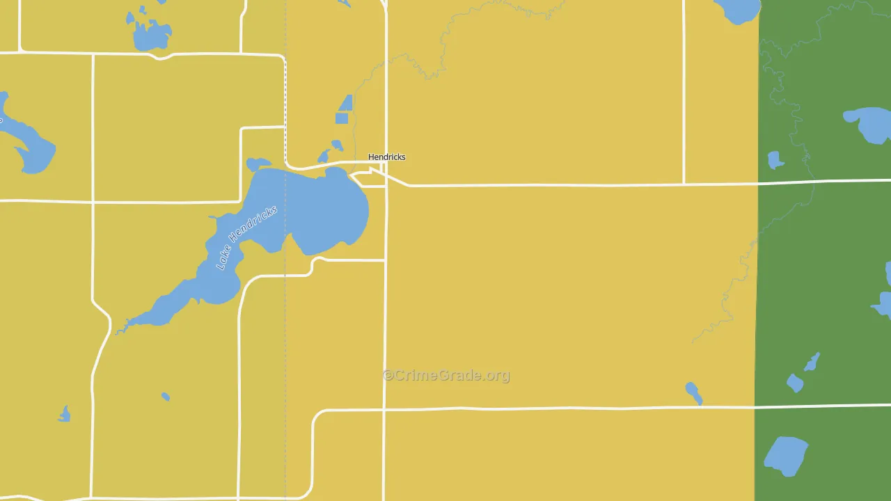 Hendricks, MN Map of Theft Rates