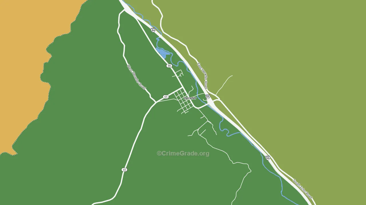 Henefer, UT Map of Theft Rates