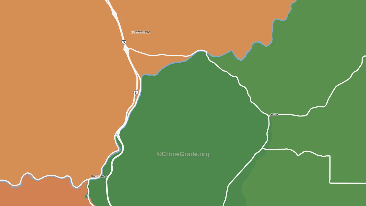 Henley, CA Map of Theft Rates