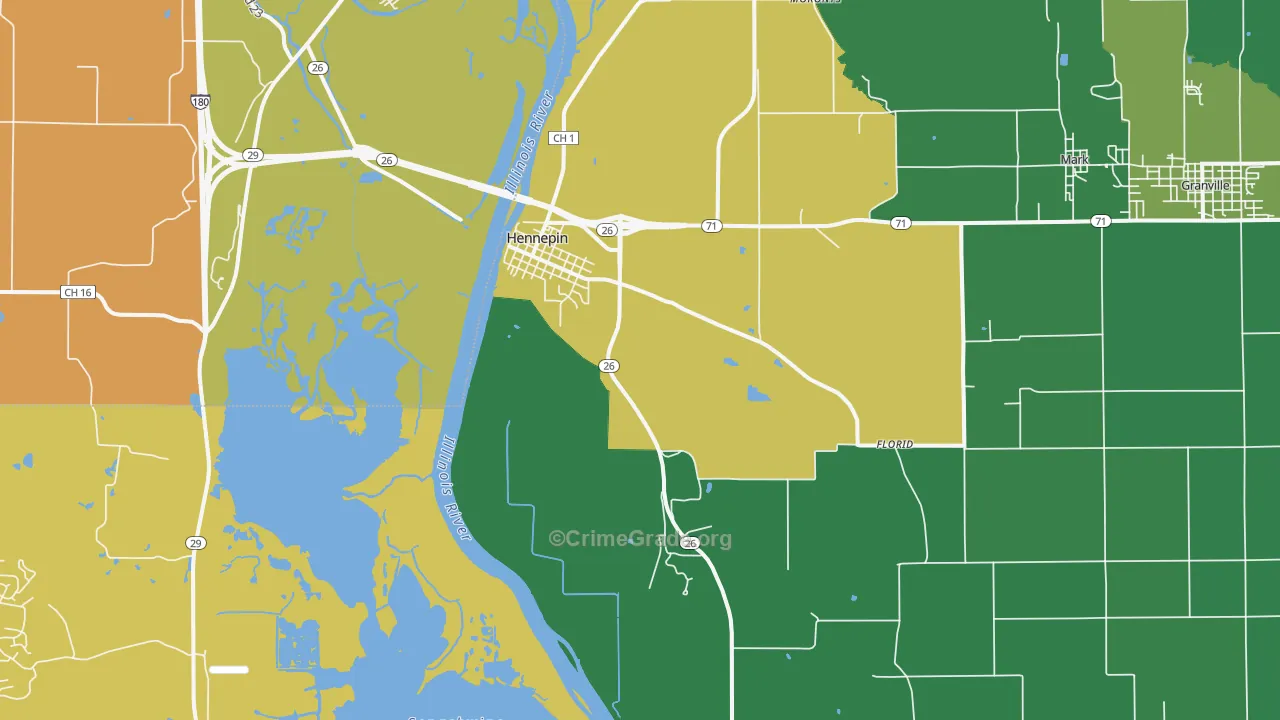 Hennepin, IL Map of Theft Rates