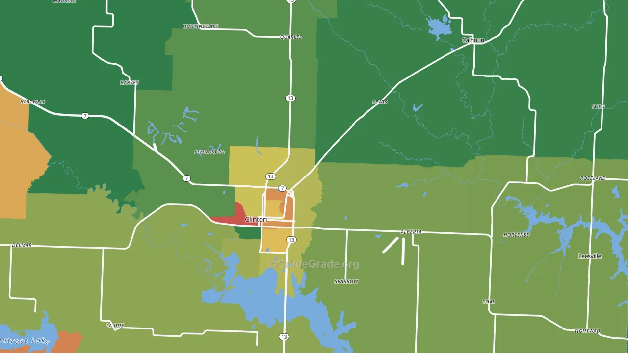 Henry County, MO Map of Theft Rates