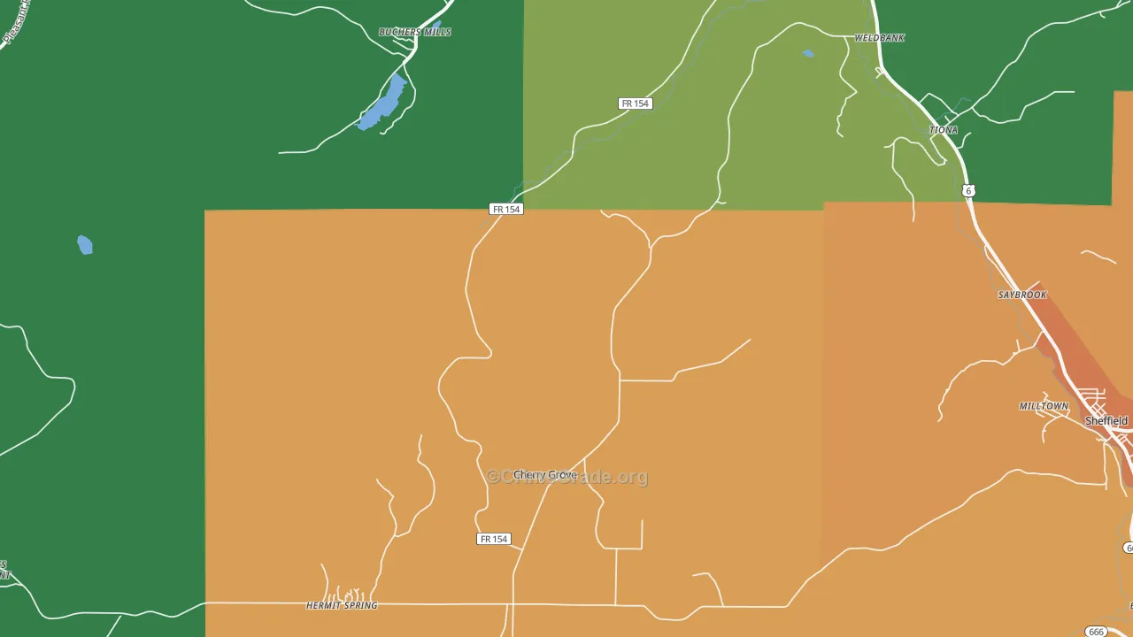 Henrys Mill, PA Map of Theft Rates