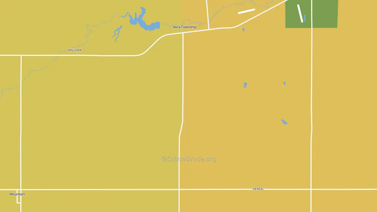 Hensel, ND Map of Theft Rates