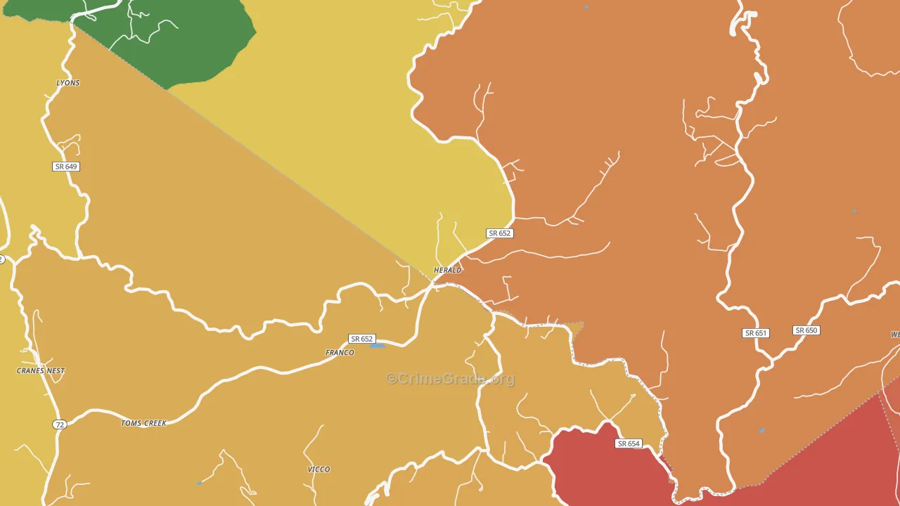 Herald, VA Map of Theft Rates