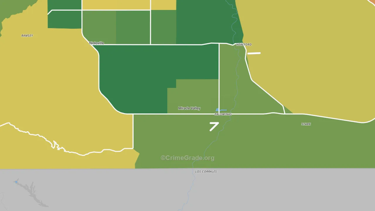 Hereford, AZ Map of Theft Rates