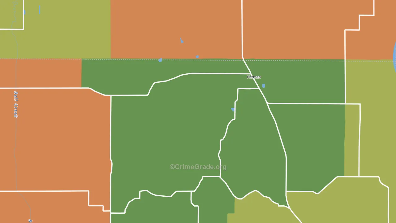 Herman, NE Map of Theft Rates