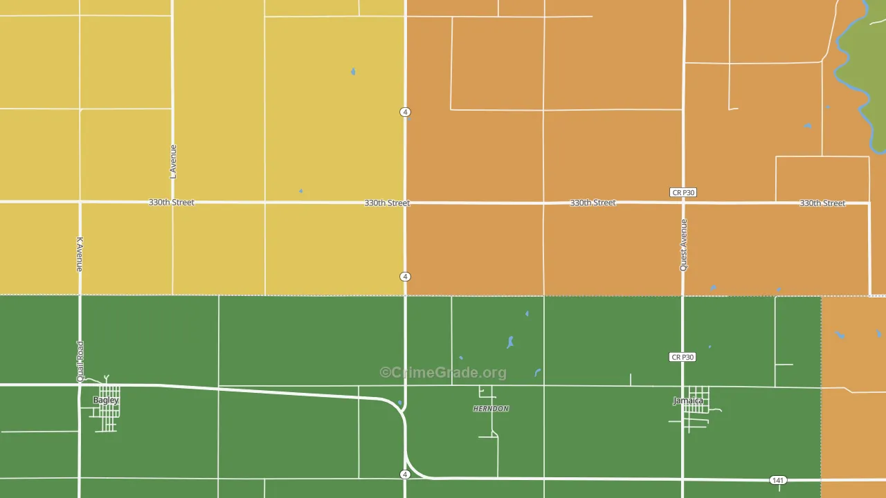Herndon, IA Map of Theft Rates