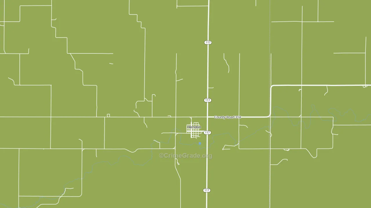 Herndon, KS Map of Theft Rates