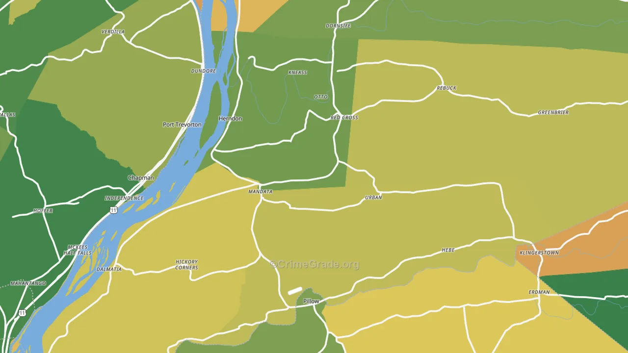 Herndon, PA Map of Theft Rates