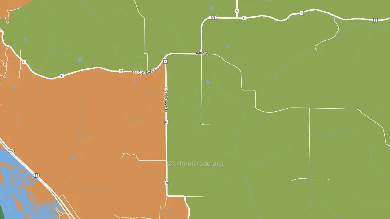 Herold, WI Map of Theft Rates