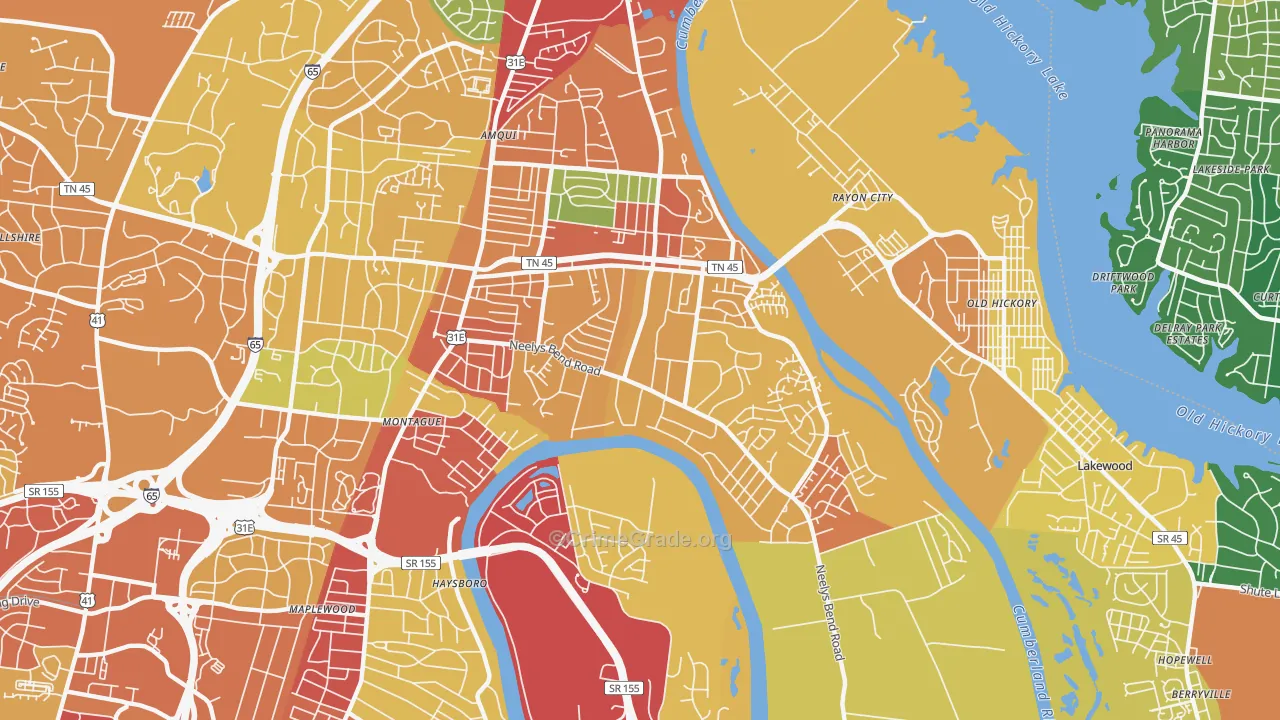 Heron Walk, Madison, TN Map of Theft Rates