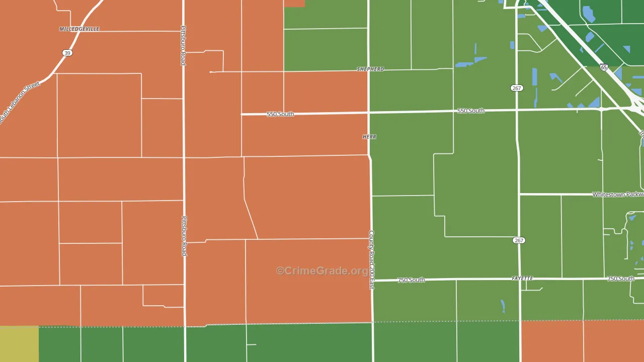 Herr, IN Map of Theft Rates