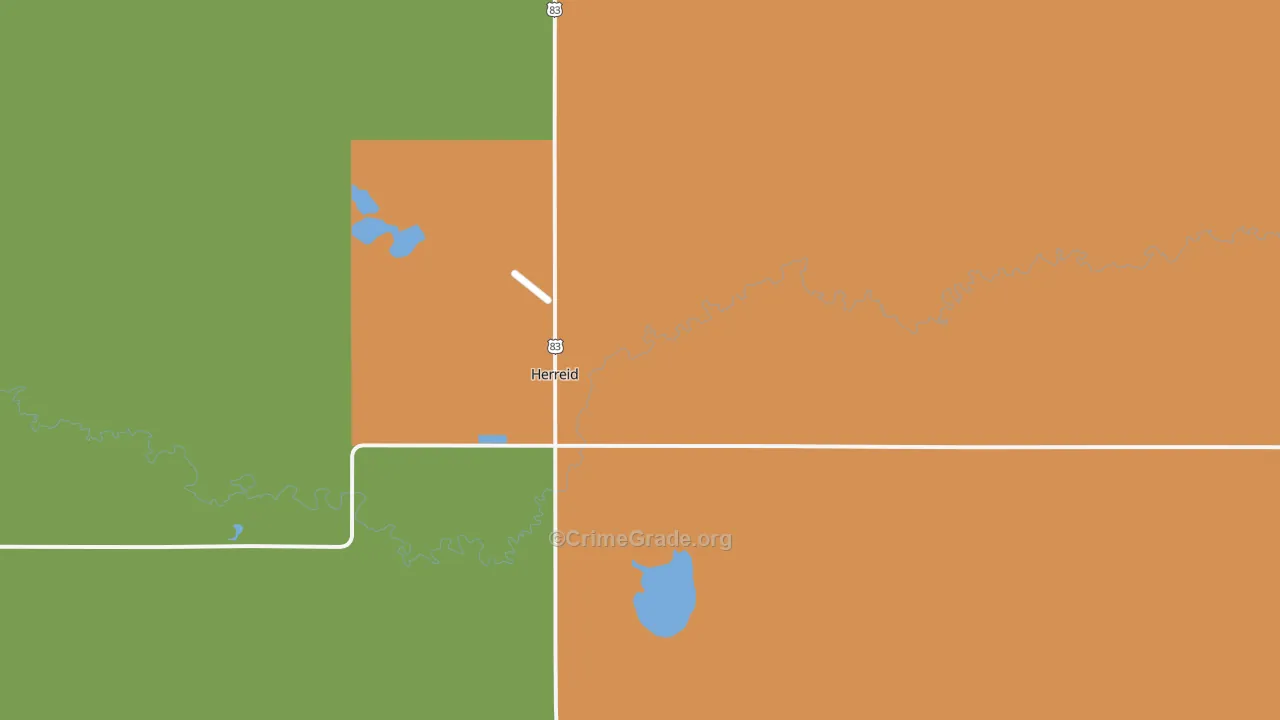Herreid, SD Map of Theft Rates