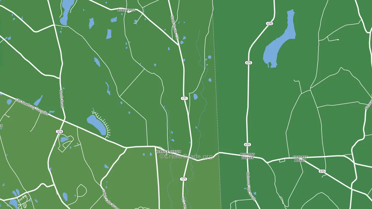 Herrick Center, PA Map of Theft Rates