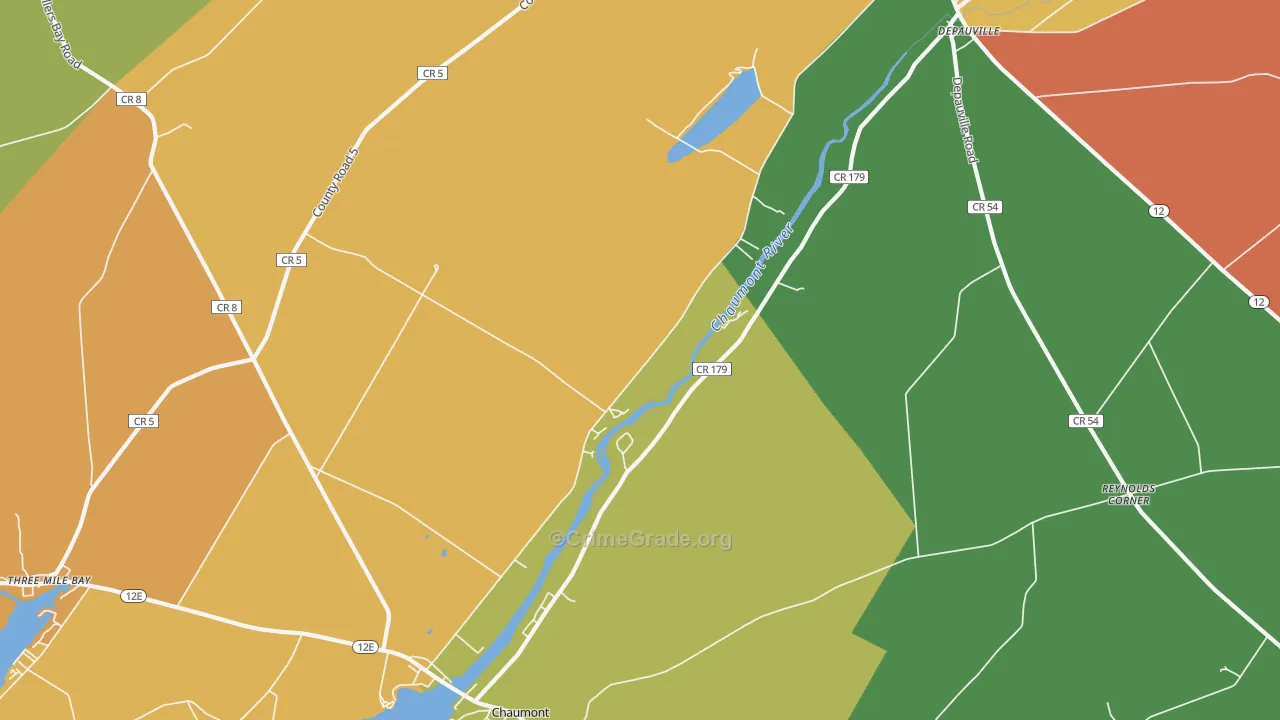 Herrick Grove, NY Map of Theft Rates