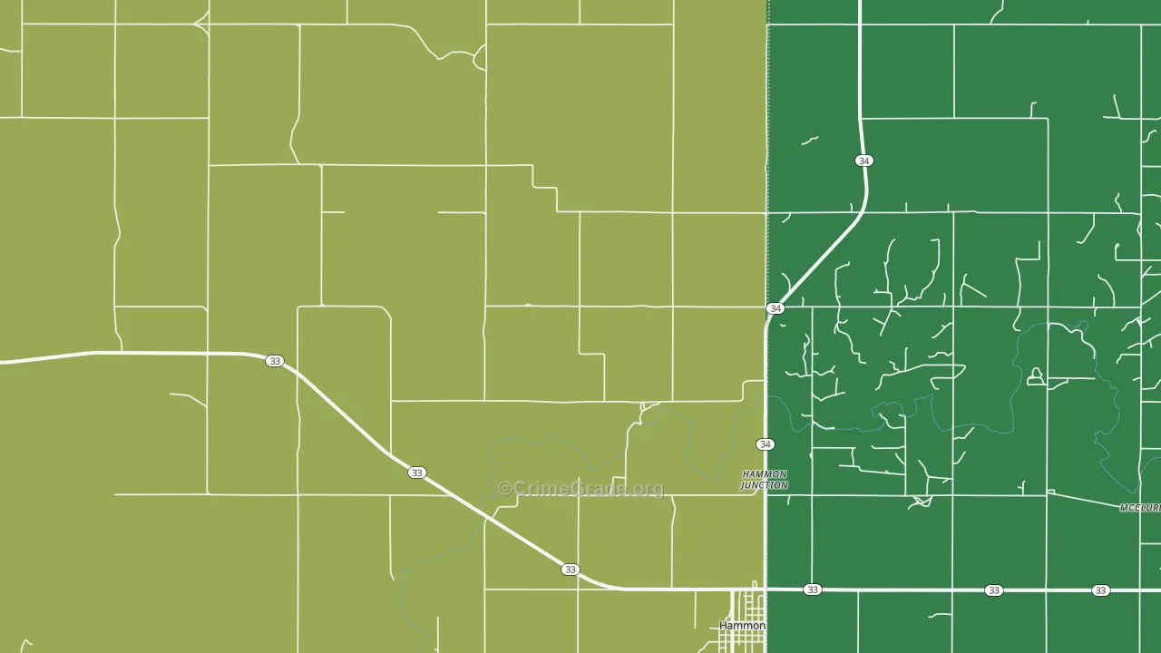 Herring, OK Map of Theft Rates