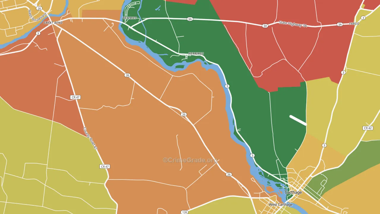 Herrings, NY Map of Theft Rates