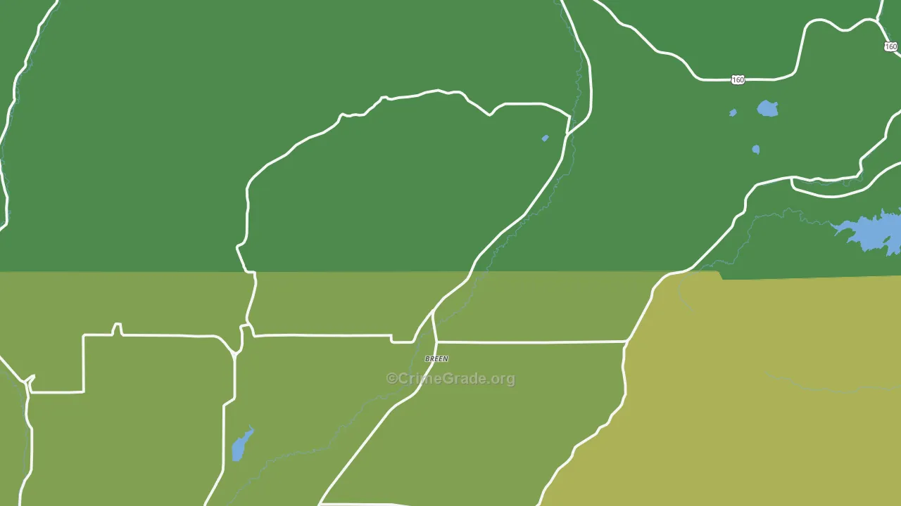 Hesperus, CO Map of Theft Rates