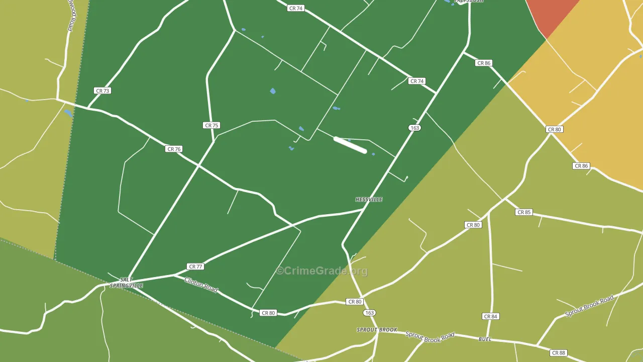 Hessville, NY Map of Theft Rates