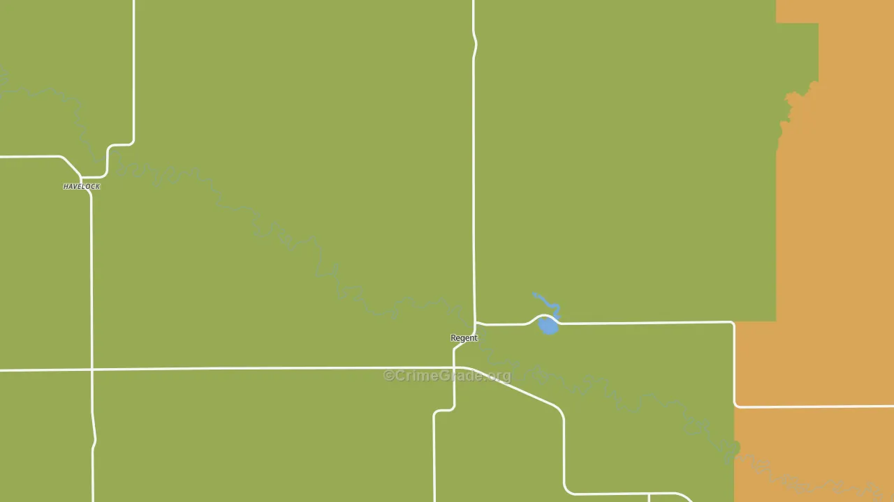 Hettinger County, ND Map of Theft Rates