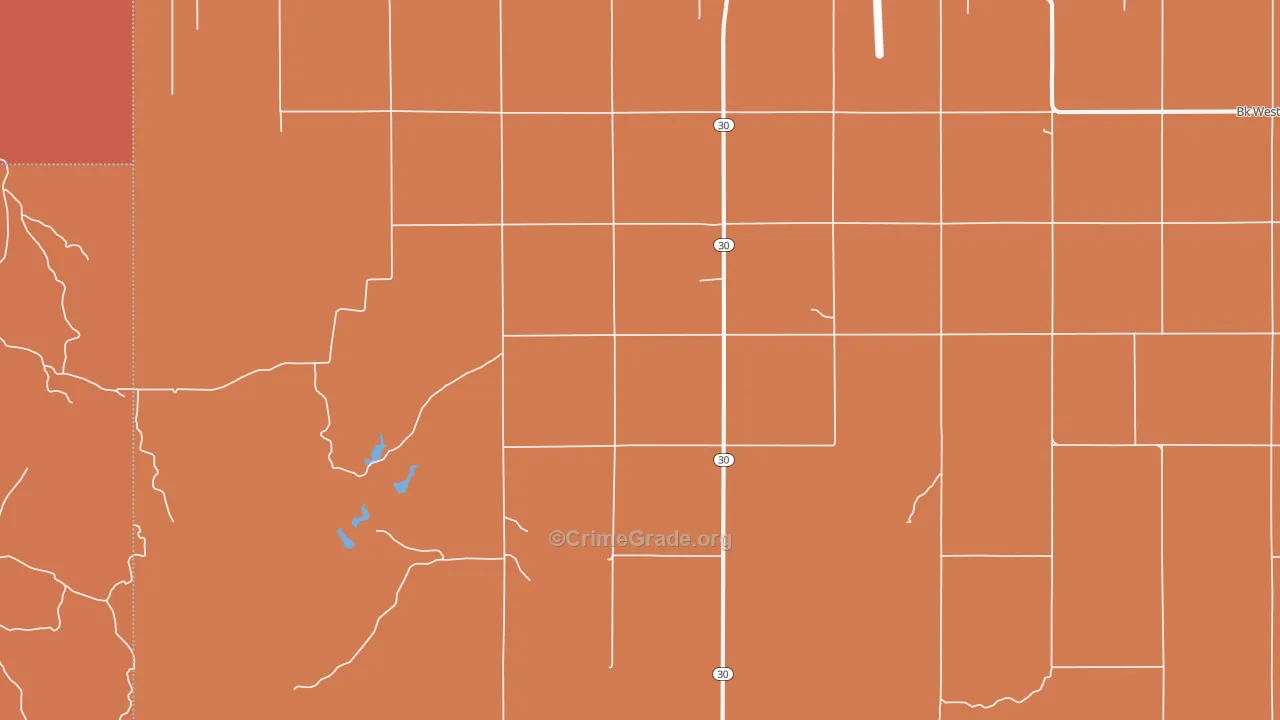 Hext, OK Map of Theft Rates