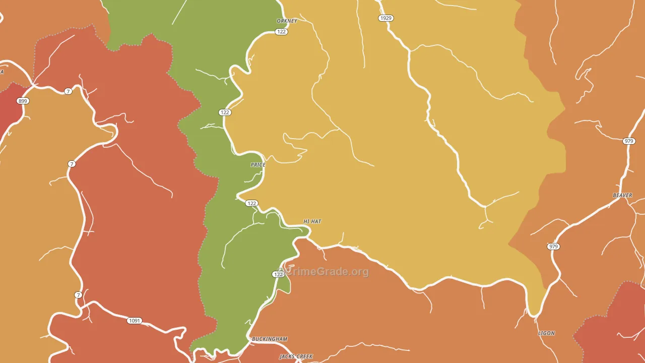 Hi Hat, KY Map of Theft Rates