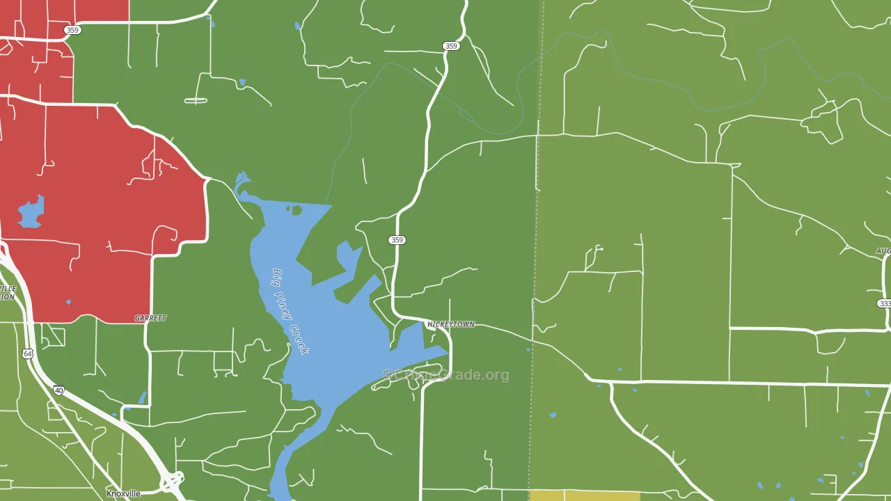 Hickeytown, AR Map of Theft Rates