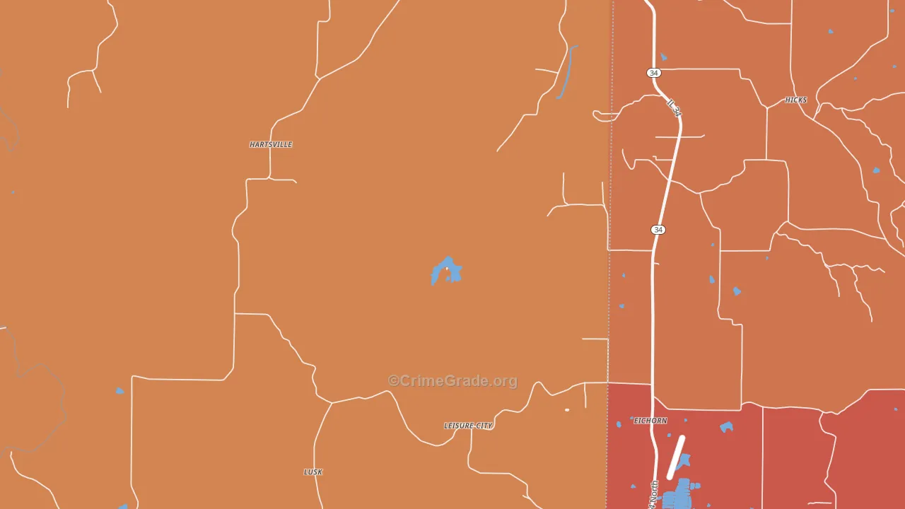 Hicks, IL Map of Theft Rates