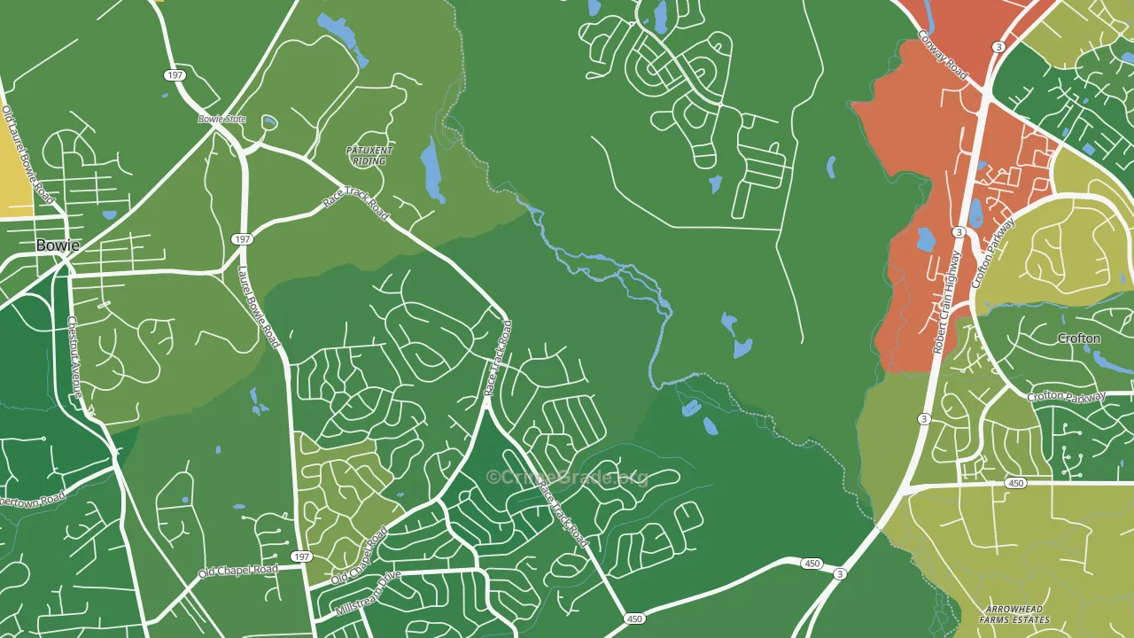 High Bridge Estates, MD Map of Theft Rates