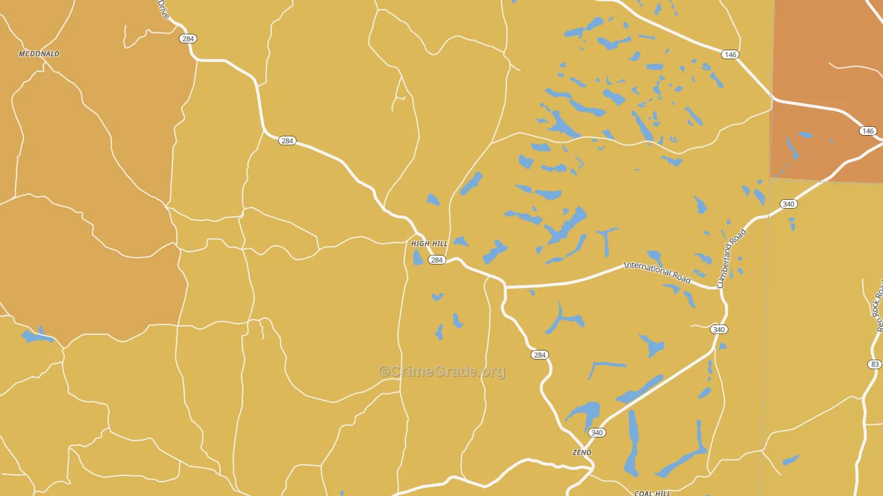 High Hill, OH Map of Theft Rates