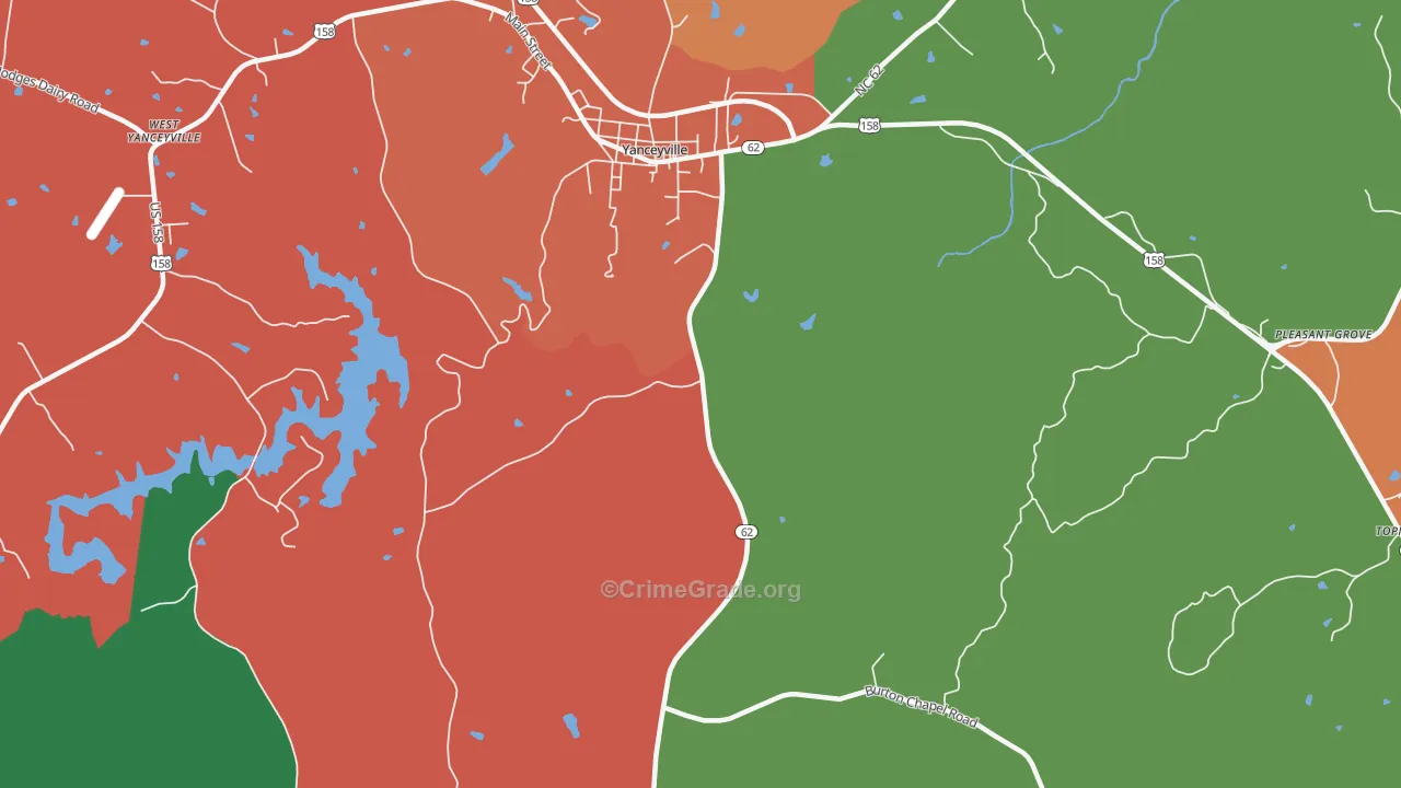 Hightowers, NC Map of Theft Rates