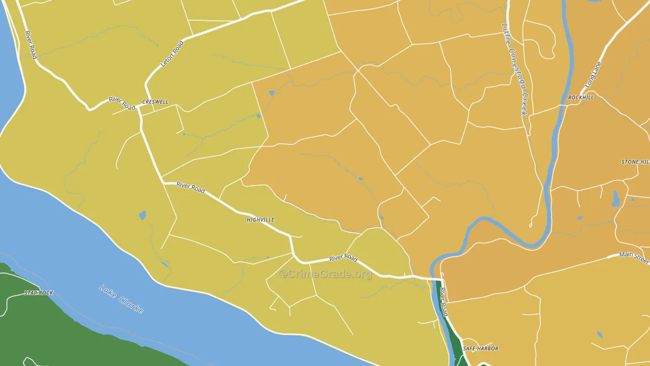 Highville, PA Map of Theft Rates