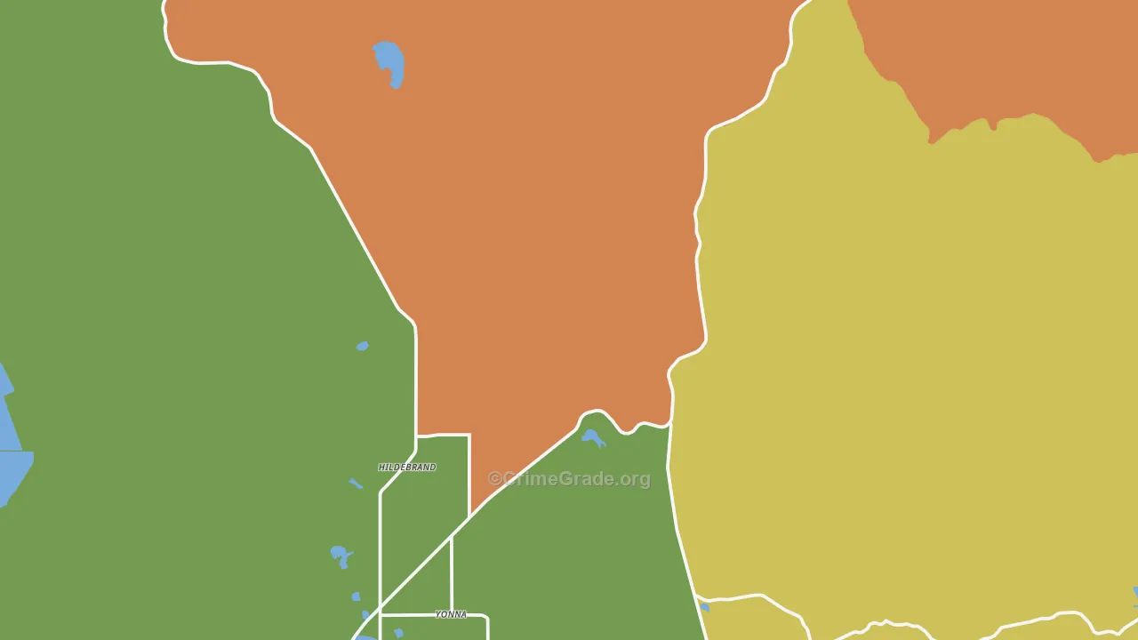 Hildebrand, OR Map of Theft Rates