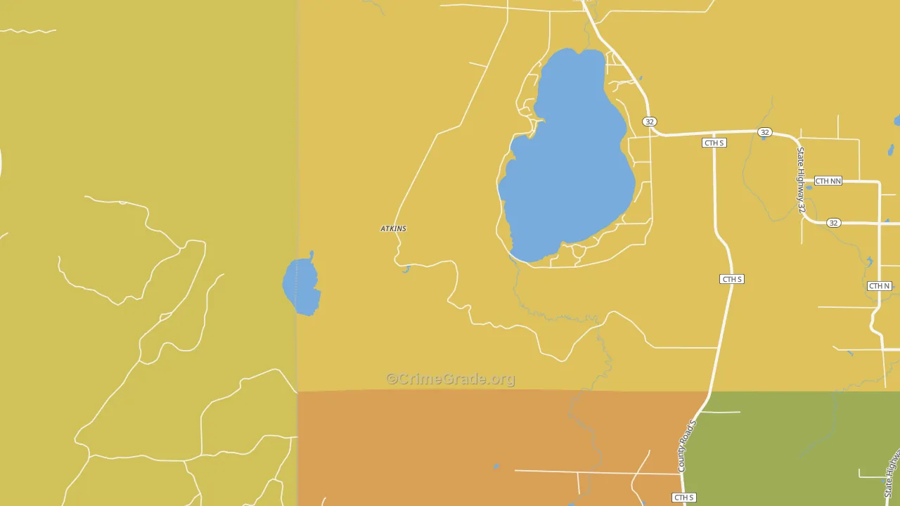 Hiles, WI Map of Theft Rates