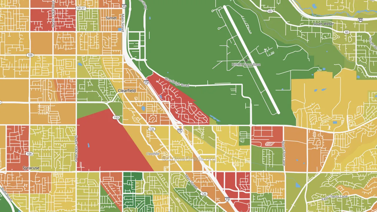 Hill Afb, UT Map of Theft Rates