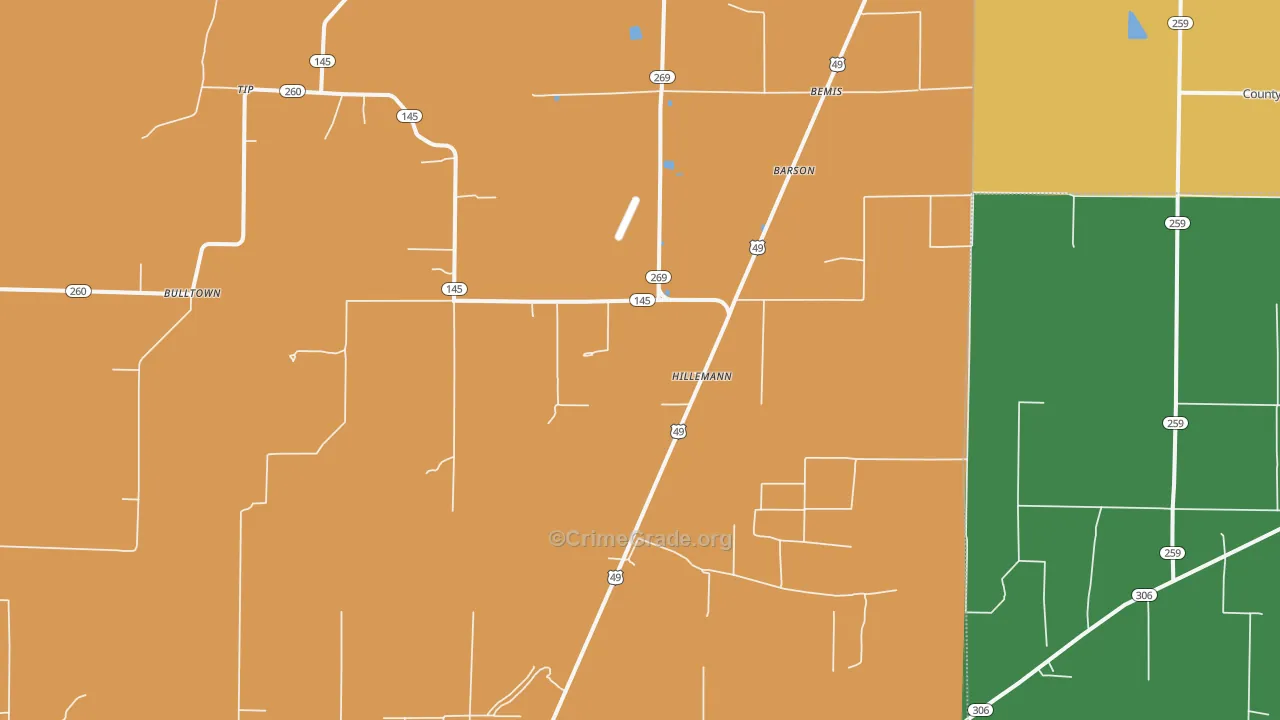 Hillemann, AR Map of Theft Rates