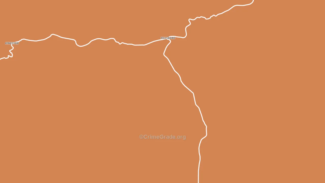 Hillsboro, NM Map of Theft Rates