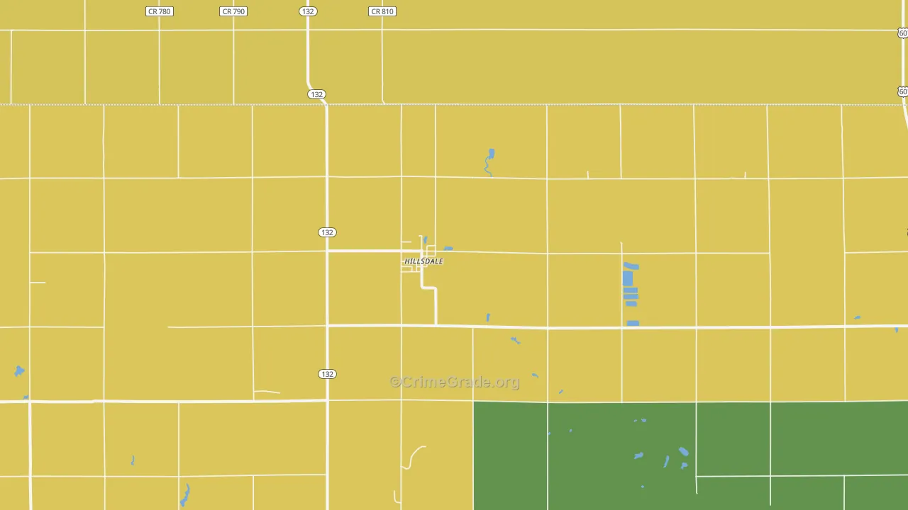 Hillsdale, OK Map of Theft Rates
