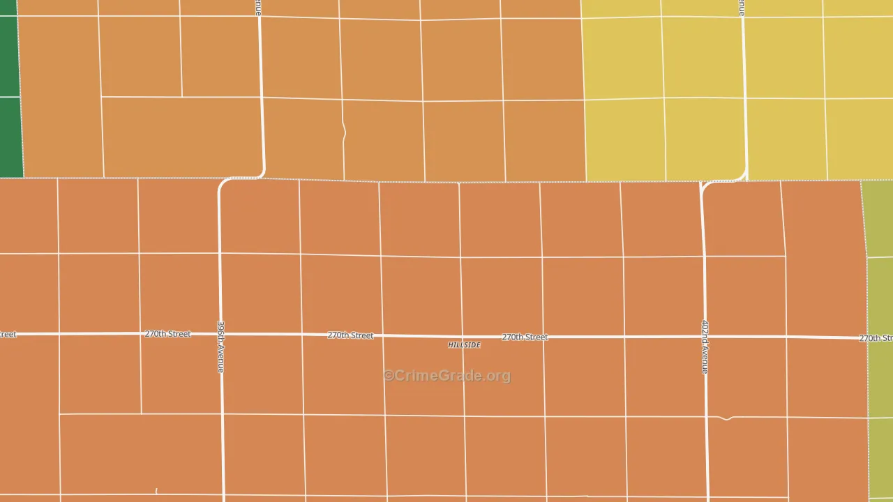 Hillside, SD Map of Theft Rates