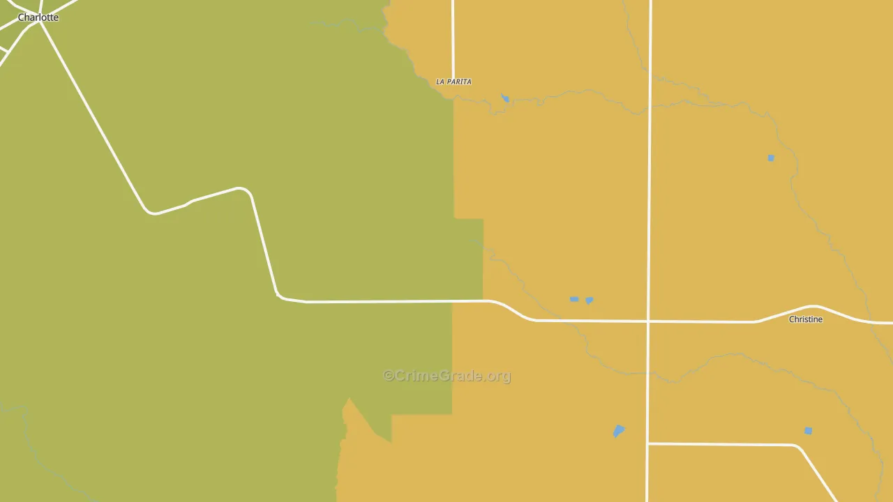 Hindes, TX Map of Theft Rates